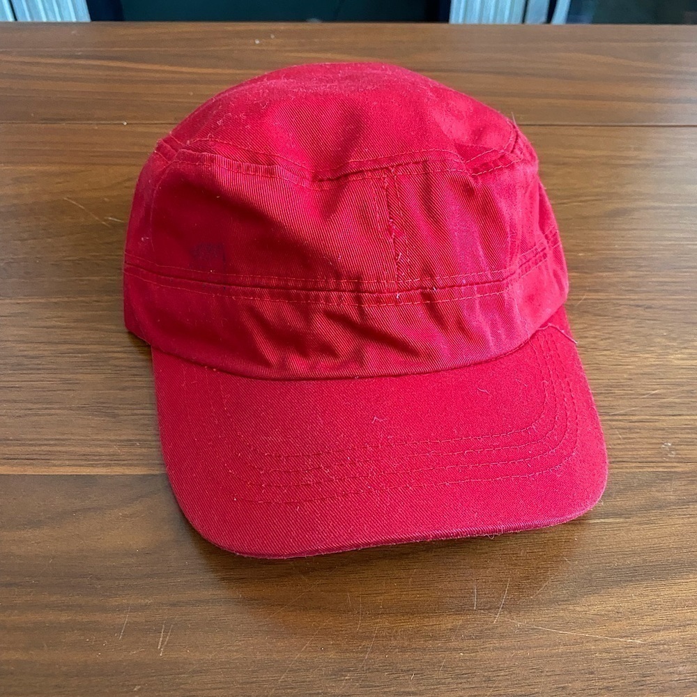 Retro Red Military Style Hat